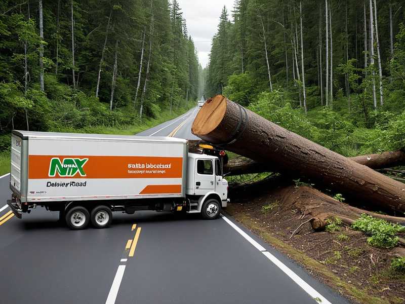 Delivery truck blocked metaphor